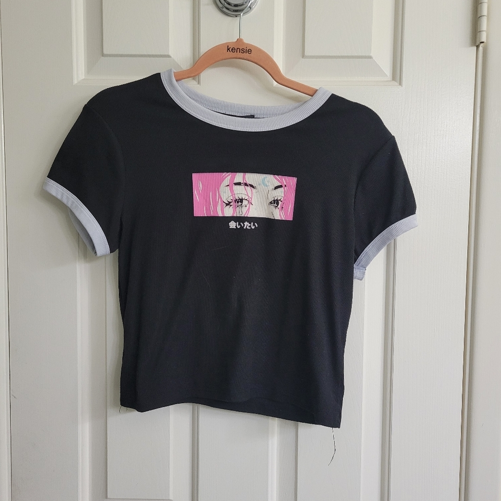 JUSTIFY CROP RINGER TEE ANIME GIRL - Picture 6 of 7